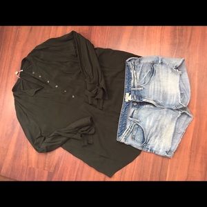 Tie Cuff Henley Tunic